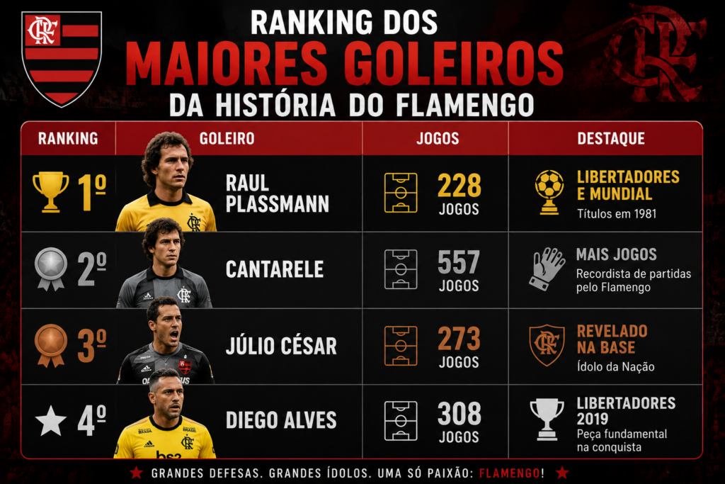 Ranking dos Maiores goleiros da História do Flamengo